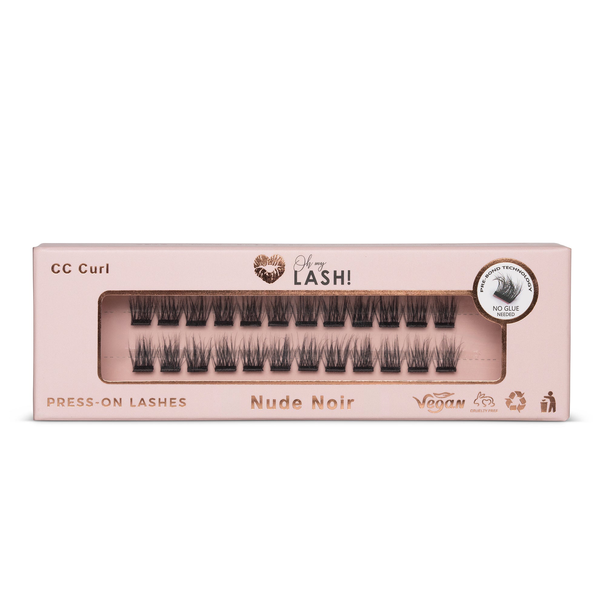 Press on lashes - Nude Noir - single lashes