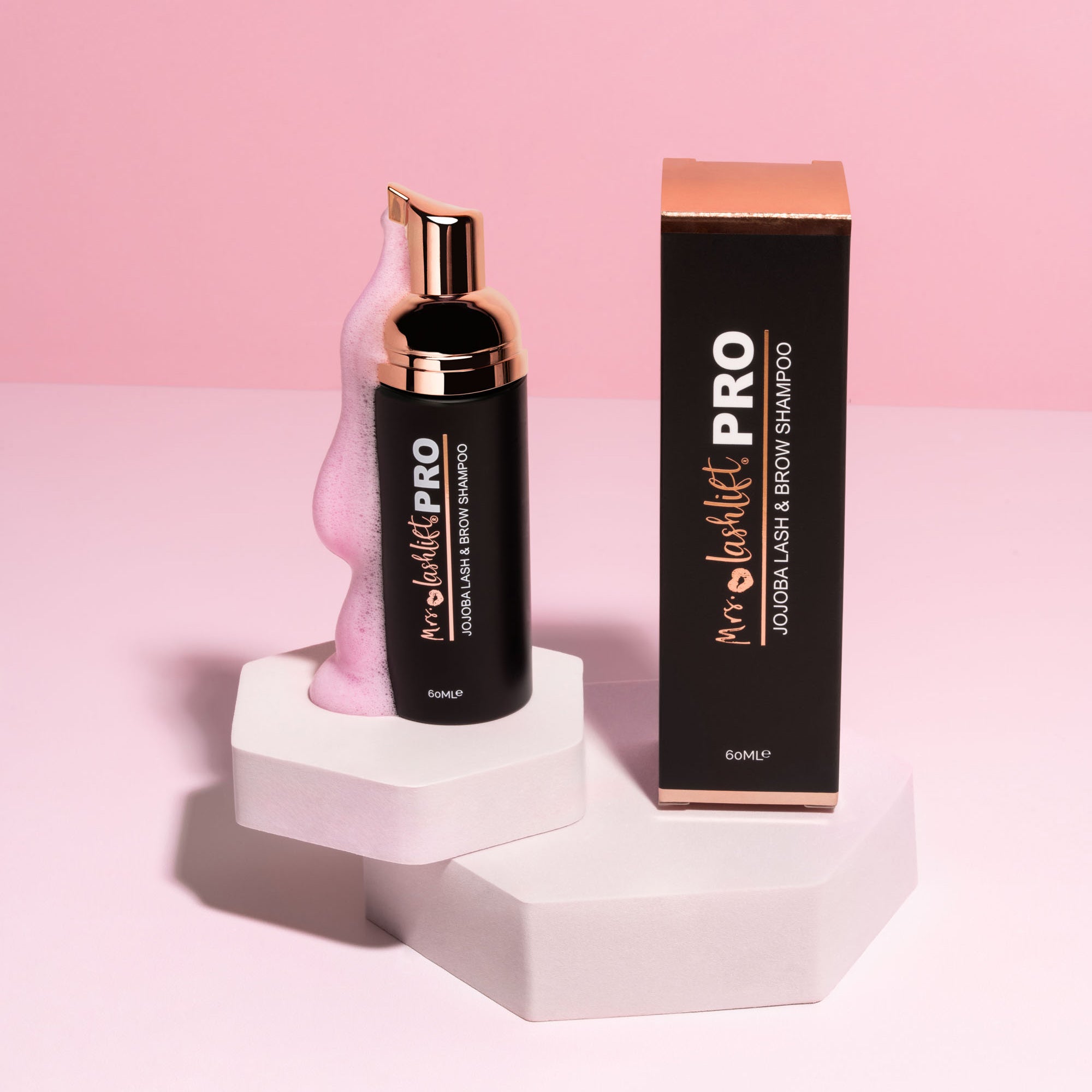 Mrs. Lashlift pink jojoba brow & lash foam