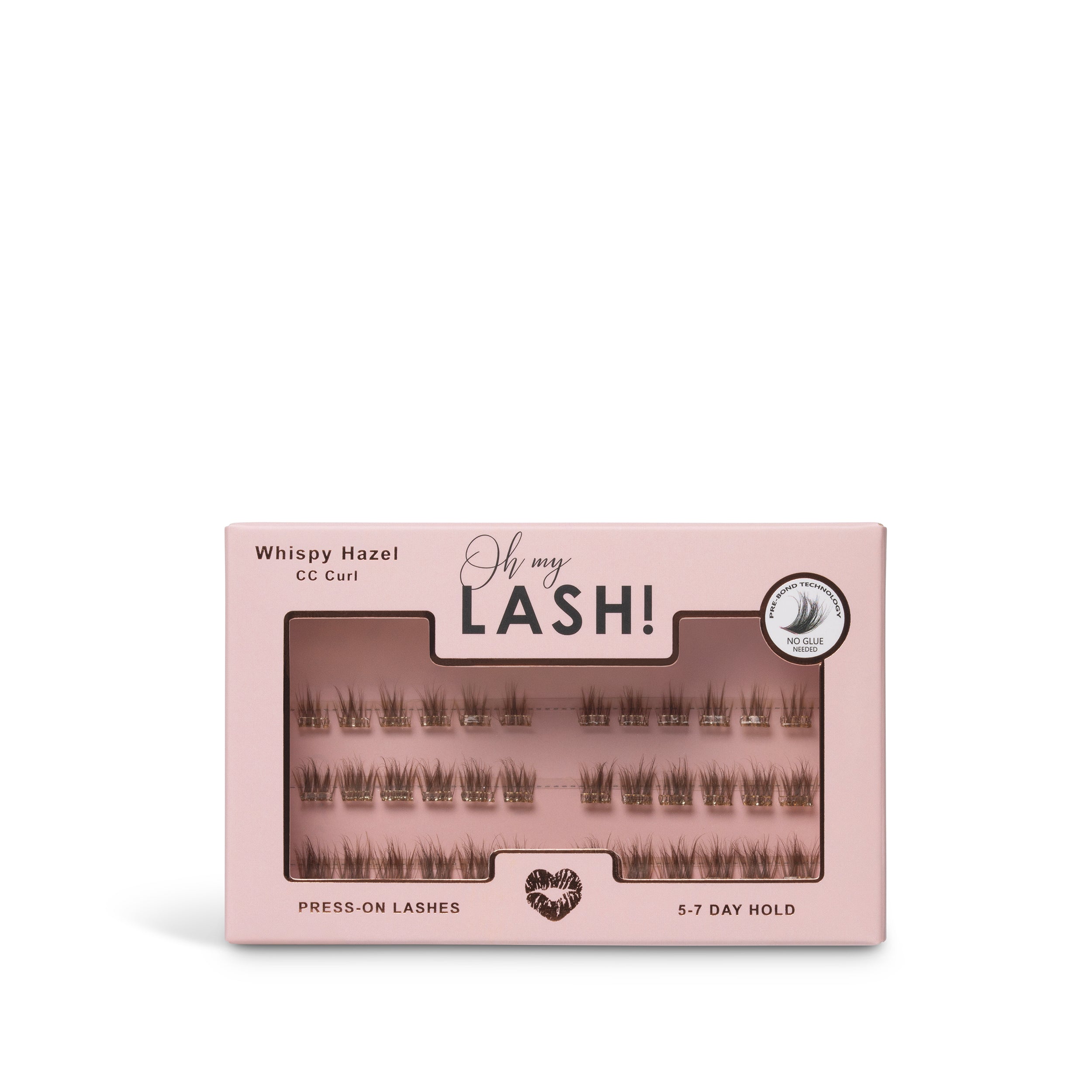 Press On Lashes - Wispy Hazel (Light Brown / Clear Bond)