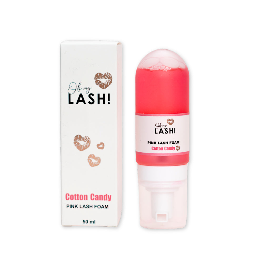 Pink lash foam - cotton candy