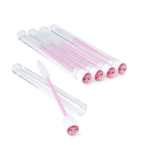 Mascara borsteltjes in tube - roze